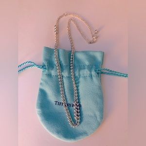 Tiffany & Co sterling silver 30 in bead/chain necklace